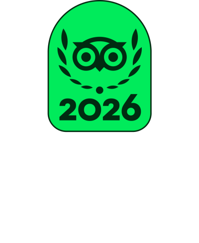 Green badge with an owl face and '2026' underneath.